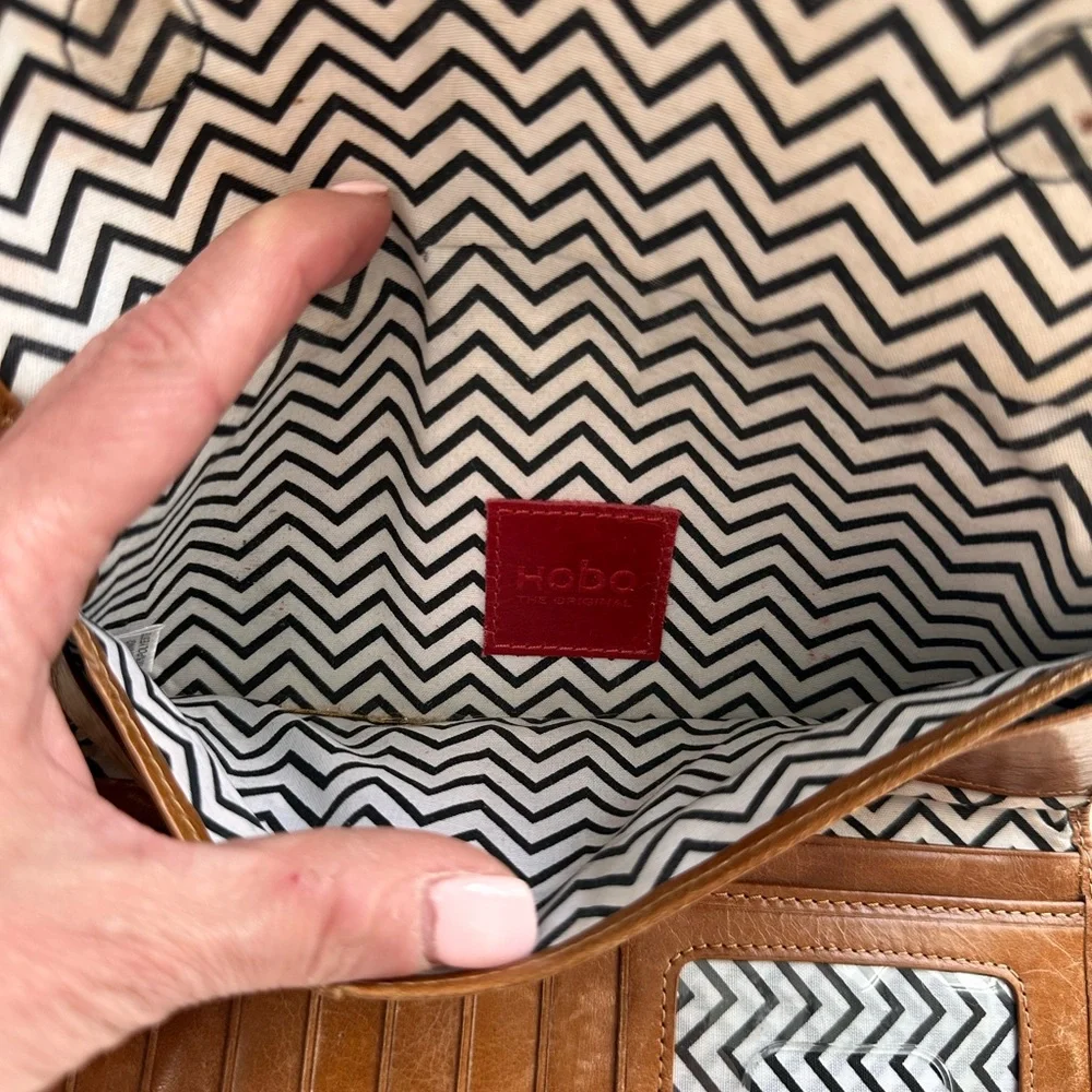 HOBO Brown Leather Clutch Wallet